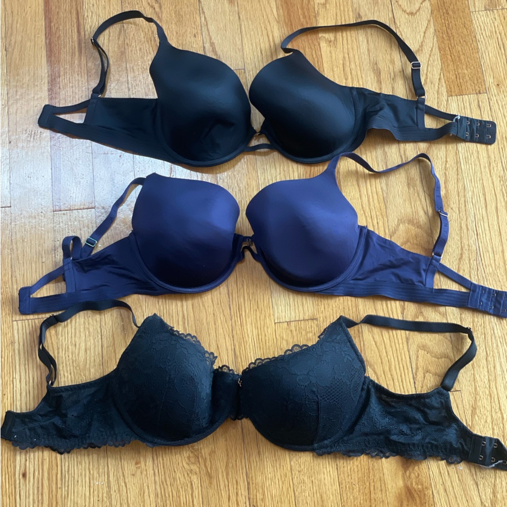 Savage X Fenty Black and Navy Bras